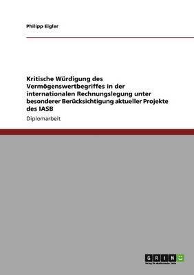 bokomslag Kritische Wurdigung Des Vermogenswertbegriffes in Der Internationalen Rechnungslegung Unter Besonderer Berucksichtigung Aktueller Projekte Des Iasb