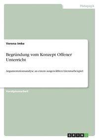 bokomslag Begrundung Vom Konzept Offener Unterricht