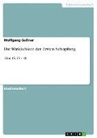 bokomslag Die Wirklichkeit Der Ersten Schopfung