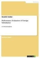 bokomslag Performance Evaluation of Foreign Subsidiaries