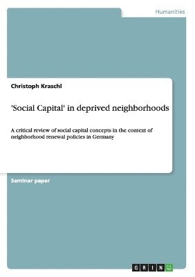 'Social Capital' in deprived neighborhoods 1