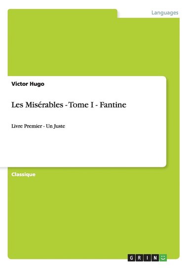 bokomslag Les Misrables - Tome I - Fantine