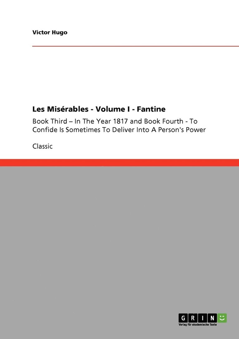 Les Misrables - Volume I - Fantine 1