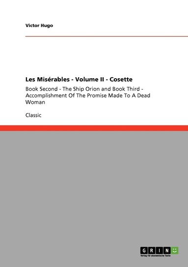 bokomslag Les Misrables - Volume II - Cosette