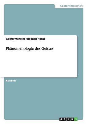 bokomslag Phnomenologie des Geistes