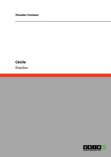 Theodor Fontane - Cécile, Häftad
