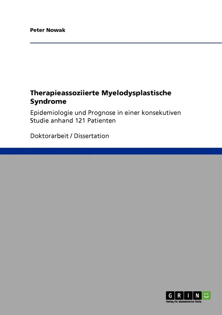 Therapieassoziierte Myelodysplastische S 1