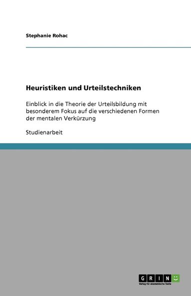 bokomslag Heuristiken und Urteilstechniken