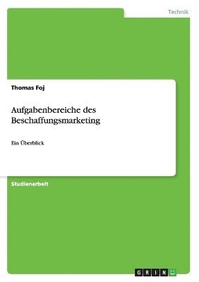 Aufgabenbereiche des Beschaffungsmarketing 1