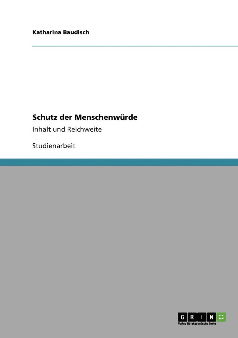 Schutz der Menschenwrde 1