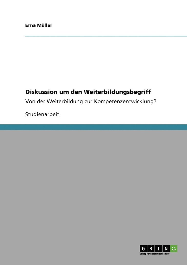 Diskussion um den Weiterbildungsbegriff