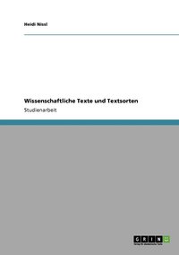 bokomslag Wissenschaftliche Texte und Textsorten
