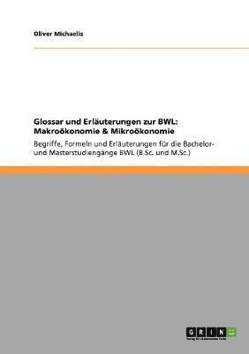 bokomslag Glossar und Erläuterungen zur BWL