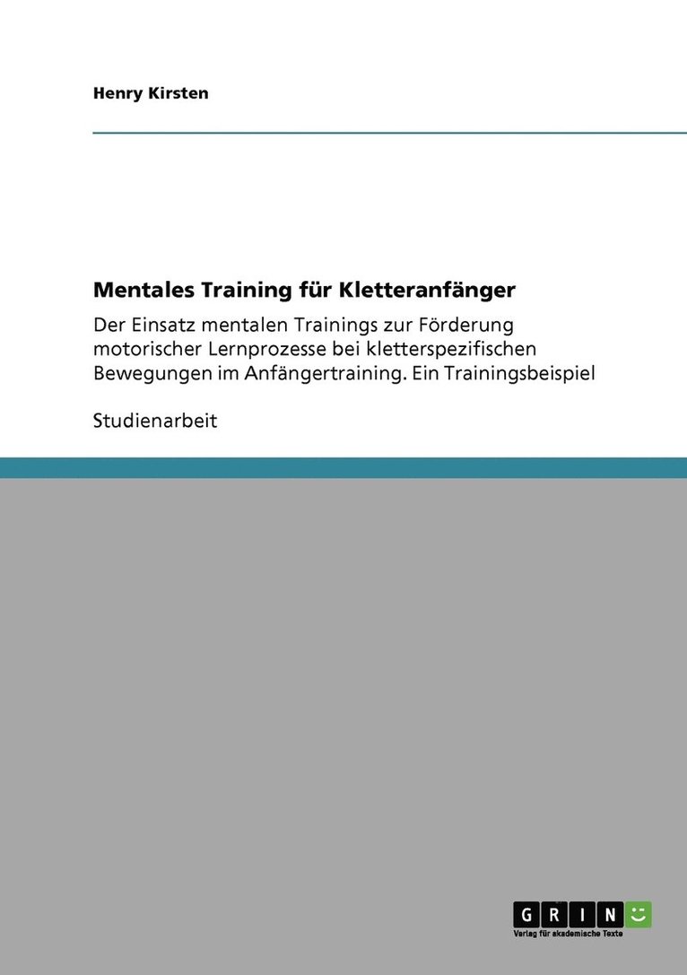 Mentales Training fr Kletteranfnger 1