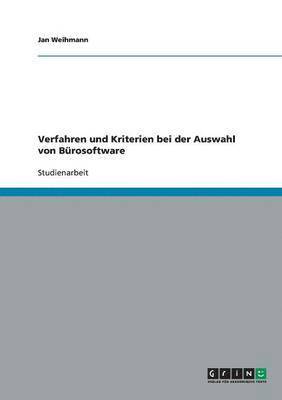 bokomslag Verfahren und Kriterien bei der Auswahl von Brosoftware