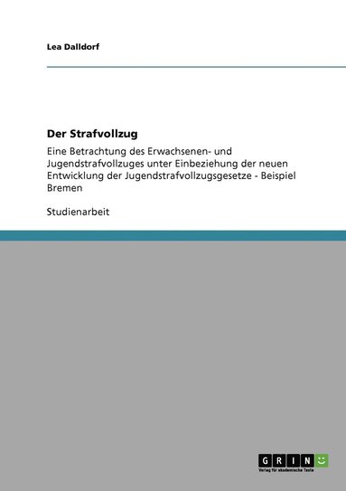 bokomslag Der Strafvollzug