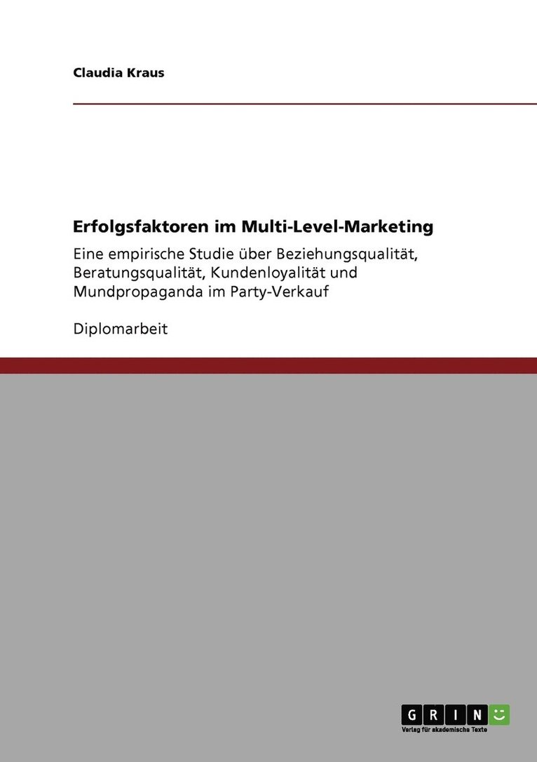Erfolgsfaktoren im Multi-Level-Marketing 1
