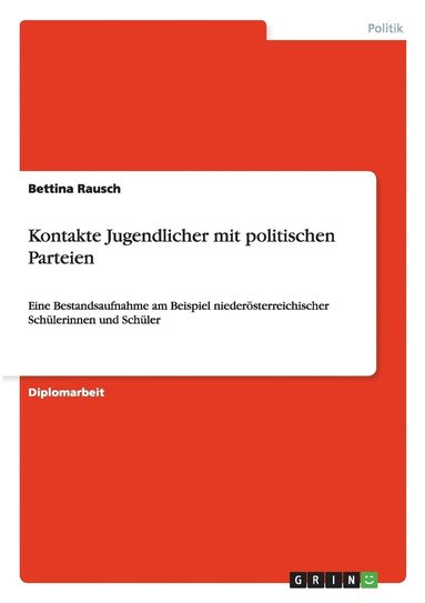 bokomslag Kontakte Jugendlicher Mit Politischen Parteien