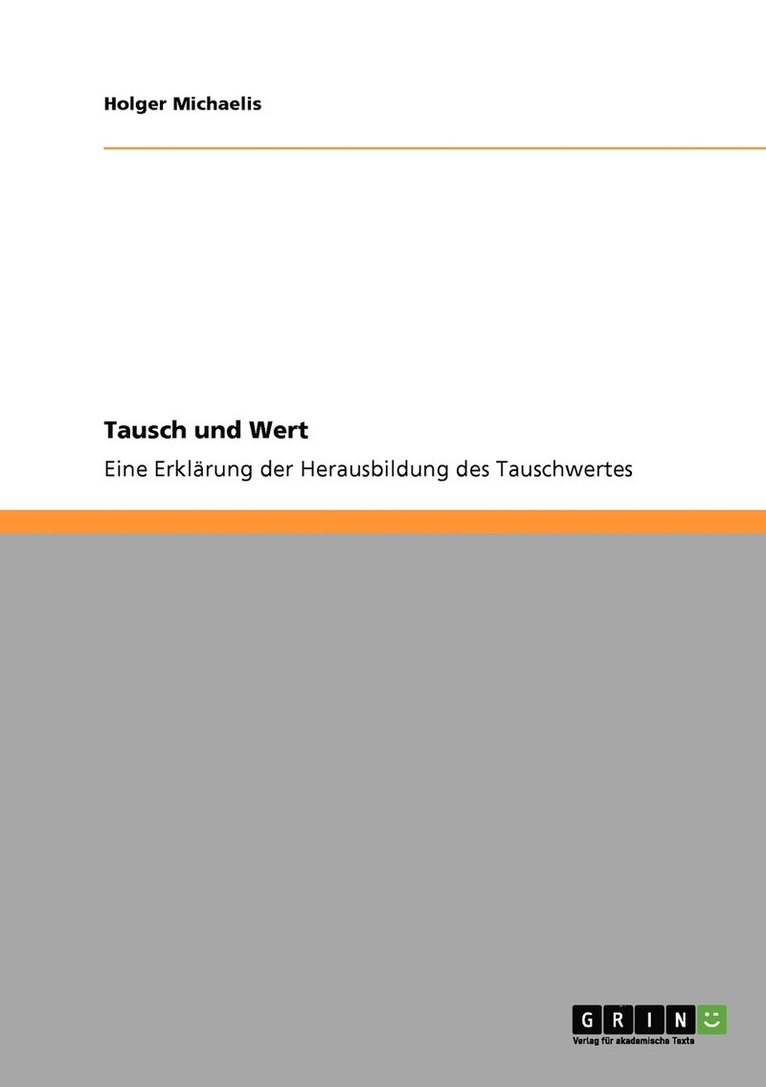 Tausch und Wert