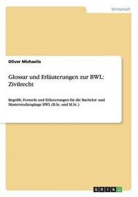 bokomslag Glossar und Erlauterungen zur BWL