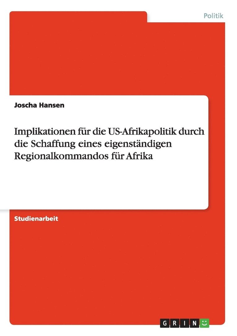 Implikationen F R Die Us-Afrikapolitik D 1