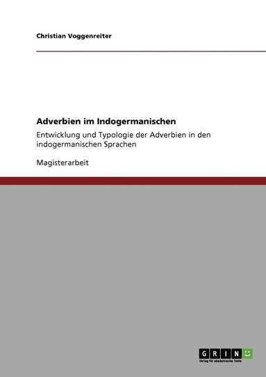 bokomslag Adverbien im Indogermanischen