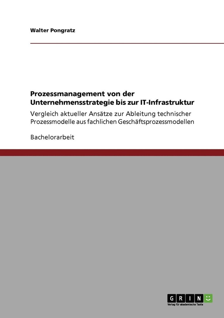 Prozessmanagement von der Unternehmensstrategie bis zur IT-Infrastruktur 1