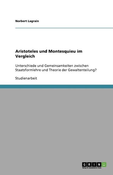 bokomslag Aristoteles Und Montesquieu Im Vergleich