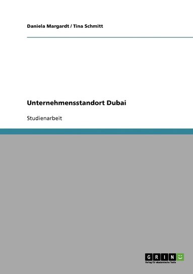 bokomslag Unternehmensstandort Dubai