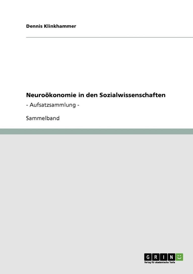 Neurookonomie in Den Sozialwissenschaften 1