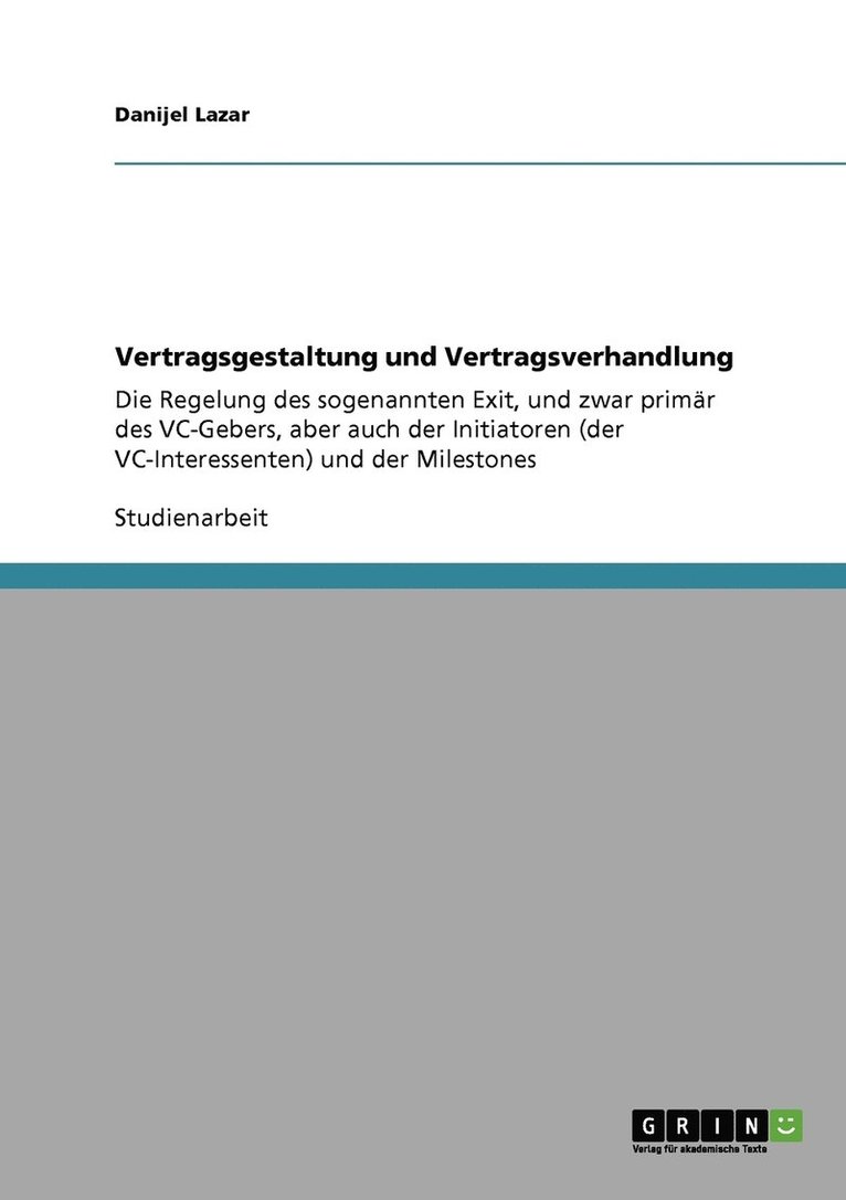 Vertragsgestaltung und Vertragsverhandlung
