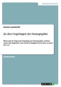 bokomslag Zu den Ursprngen der Demographie