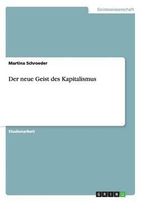 bokomslag Der neue Geist des Kapitalismus