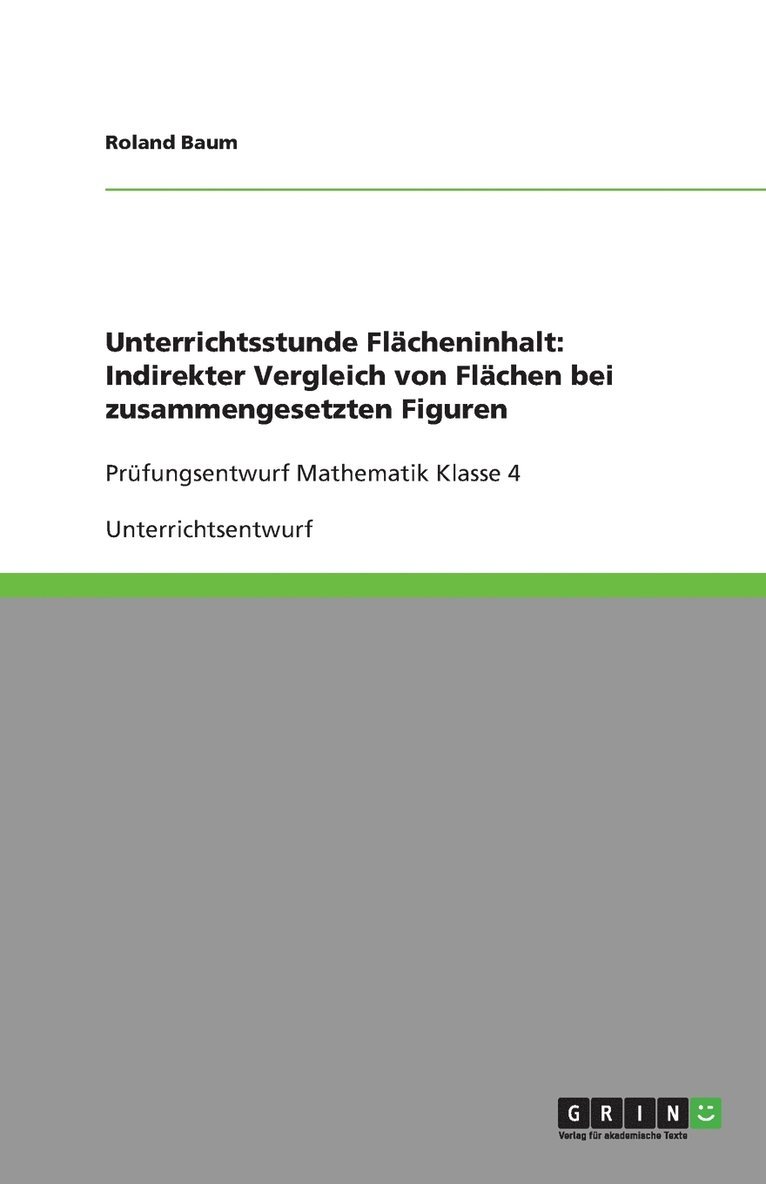 Unterrichtsstunde Flächeninhalt