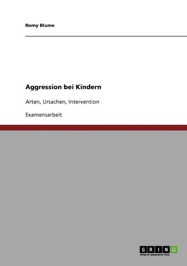 bokomslag Aggression bei Kindern