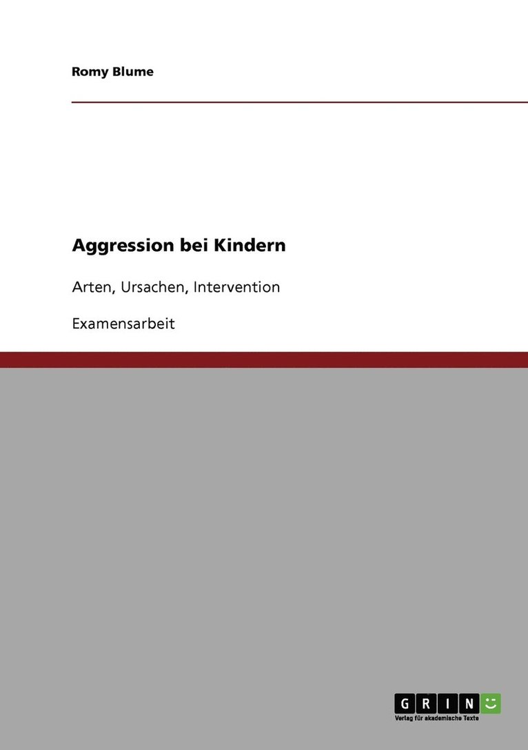 Aggression bei Kindern 1