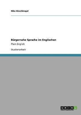 bokomslag Bürgernahe Sprache im Englischen