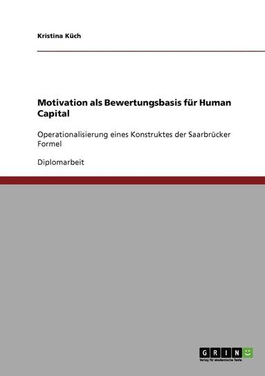 bokomslag Motivation als Bewertungsbasis fur Human Capital