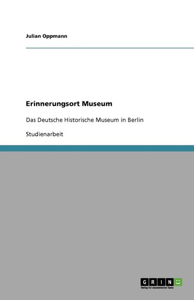 bokomslag Erinnerungsort Museum
