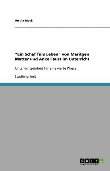 bokomslag "Ein Schaf fürs Leben" von Maritgen Matter und Anke Faust im Unterricht