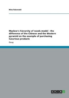 Maslow's hierarchy of needs model - the difference of the Chinese and the Western pyramid on the example of purchasing luxurious products 1