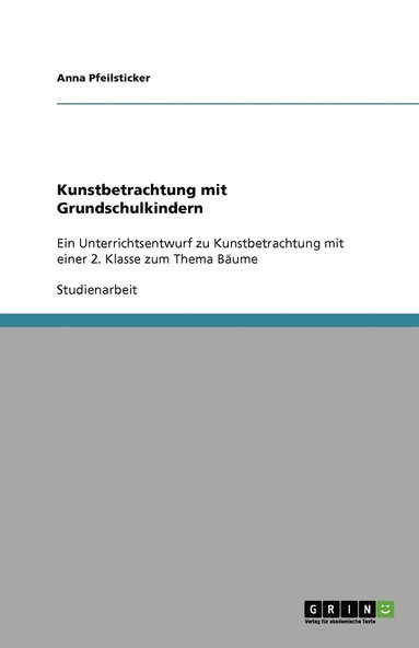 bokomslag Kunstbetrachtung mit Grundschulkindern