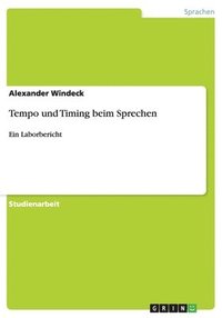 bokomslag Tempo und Timing beim Sprechen