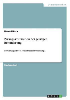 bokomslag Zwangssterilisation bei geistiger Behinderung