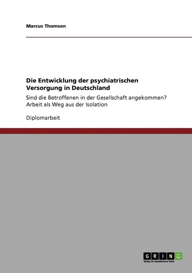 bokomslag Entwicklung der psychiatrischen Versorgung in Deutschland