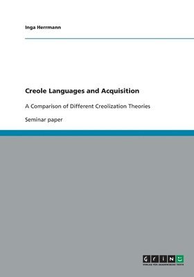 bokomslag Creole Languages and Acquisition