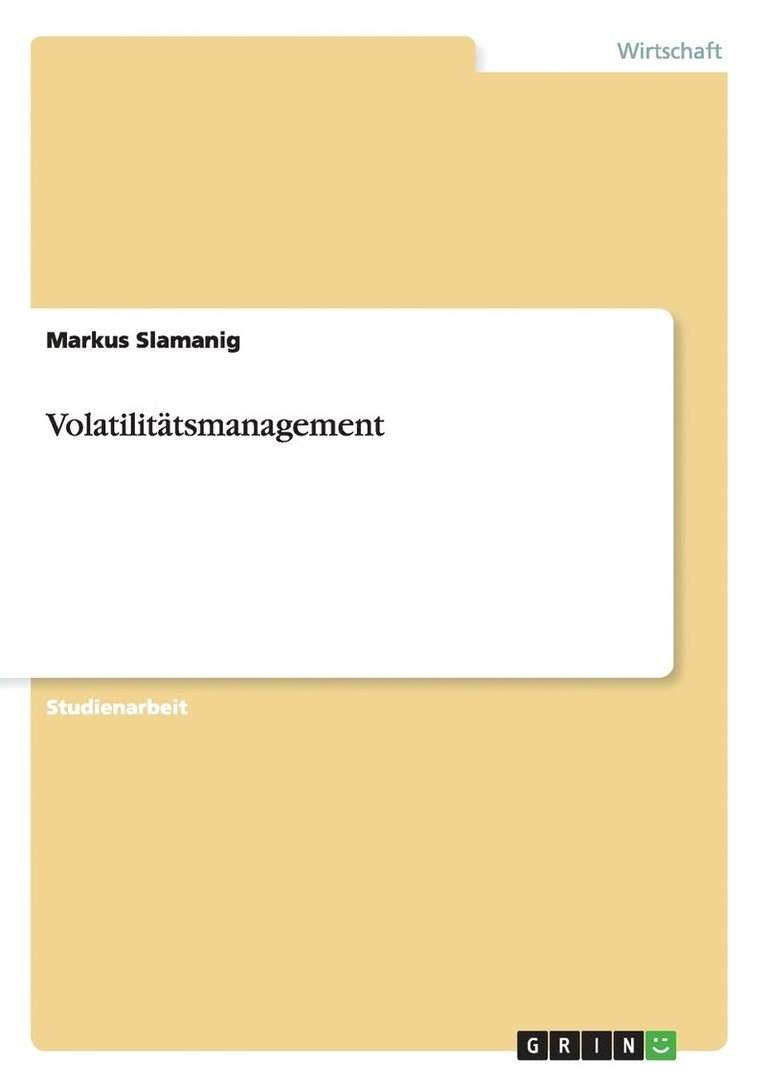 Volatilitatsmanagement 1
