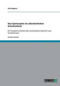 bokomslag Das Speiseopfer im altertümlichen Griechenland