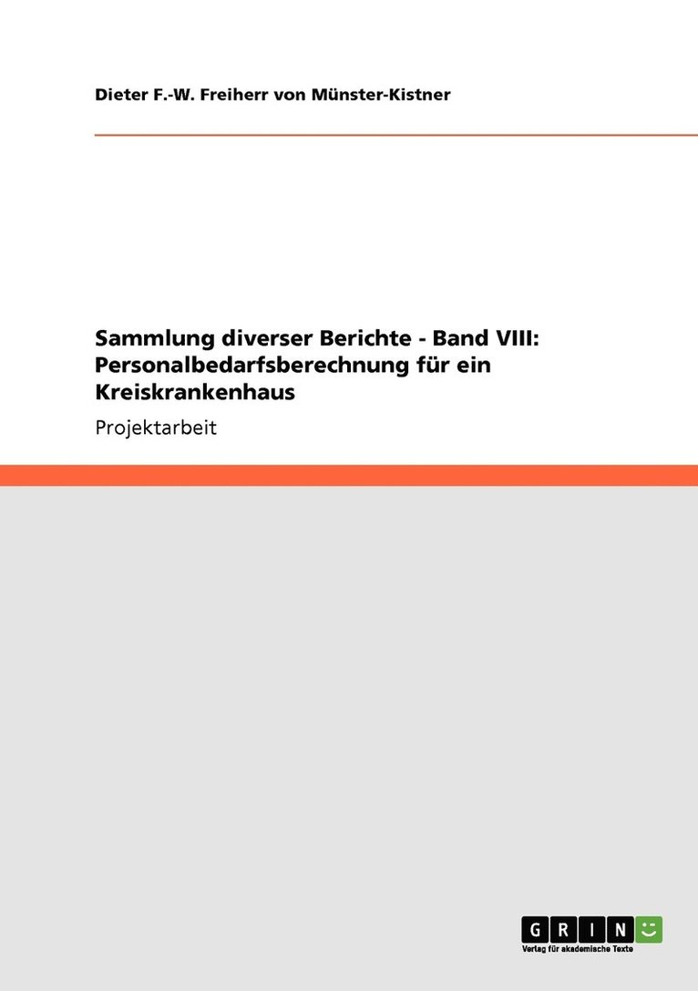 Sammlung diverser Berichte - Band VIII 1