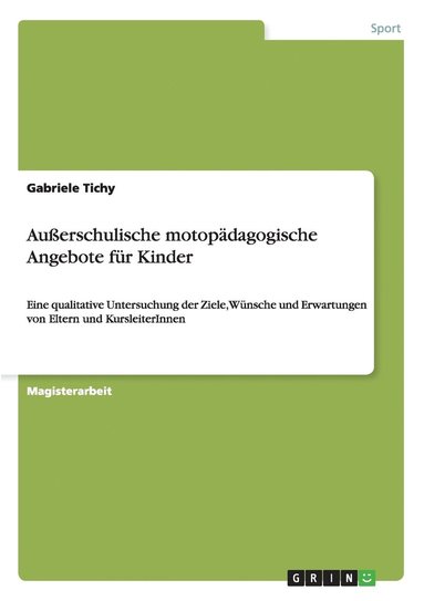 bokomslag Au Erschulische Motop Dagogische Angebot